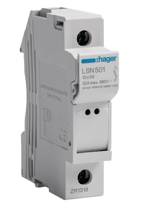 Fuse carrier 1P 32A 690V L38 1M -  LSN501